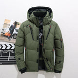 Men Down High Quality Thick Warm Winter Jacket Hooded Thicken Duck Down Parka Coat Casual Slim Overcoat With Many Pockets Mens